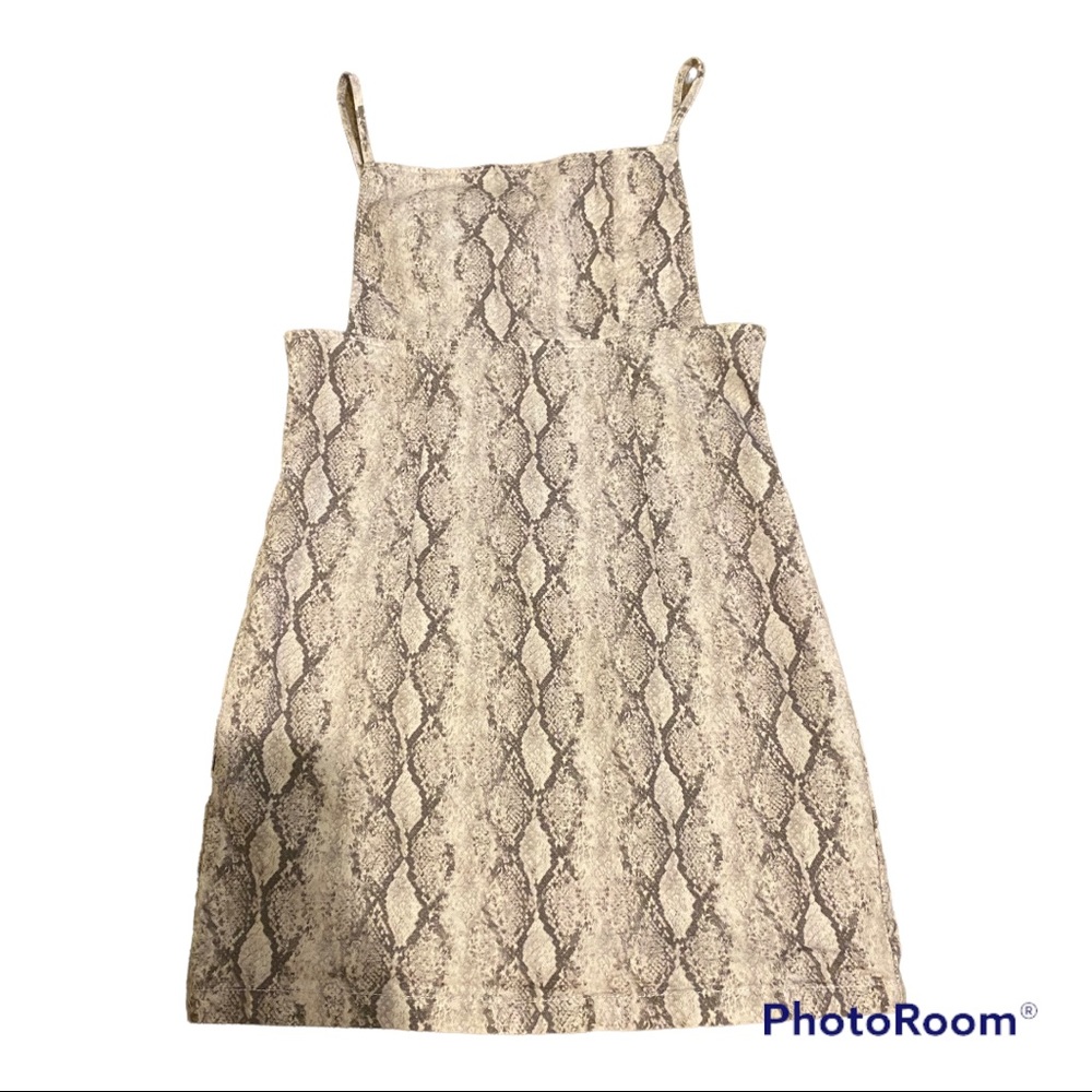 Forever 21 reptile print denim jumper